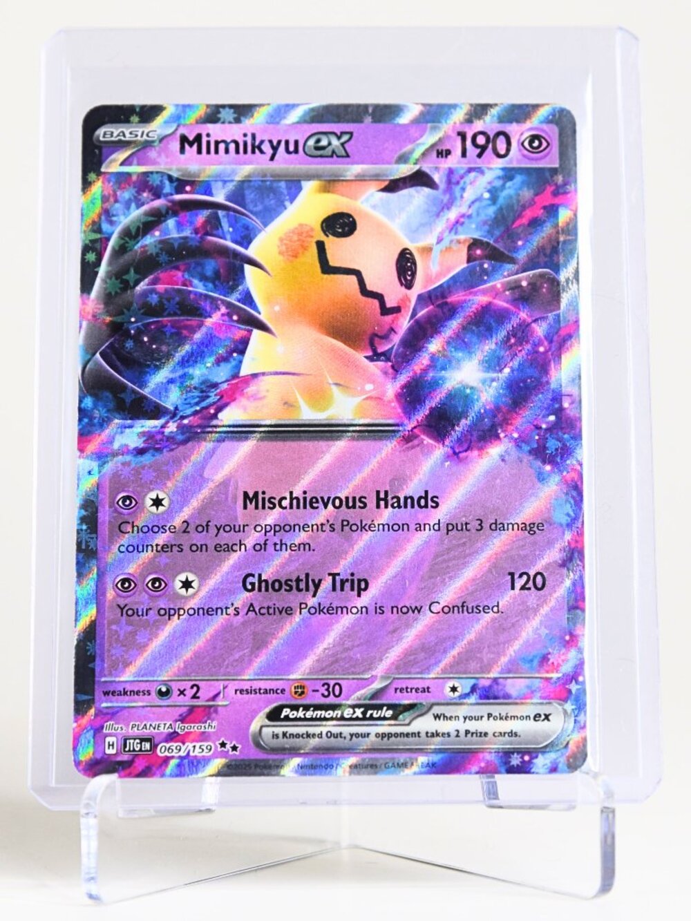 Pokemon Card Mimikyu 069/159 EX Double Rare Holo Journey Together